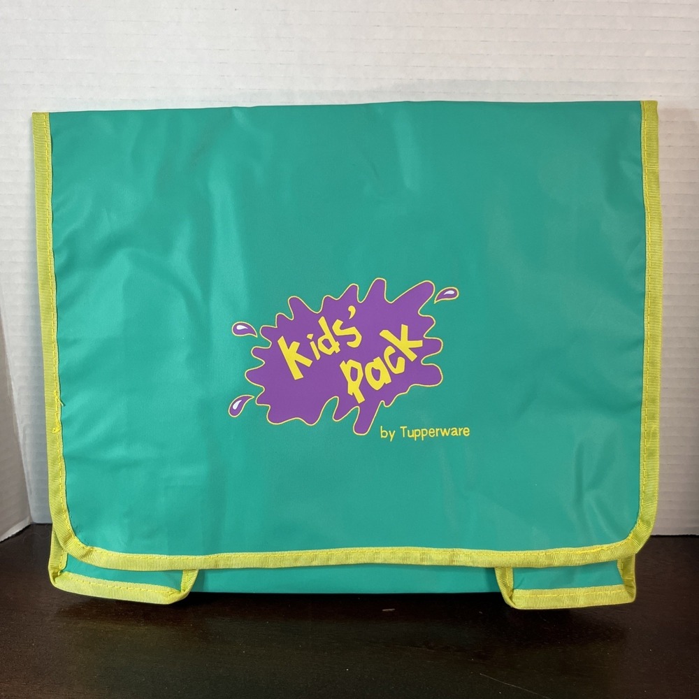 Vintage Tupperware Kids' Pack Travel Pouch Neon Bag Backpack Retro 90s Nostalgia